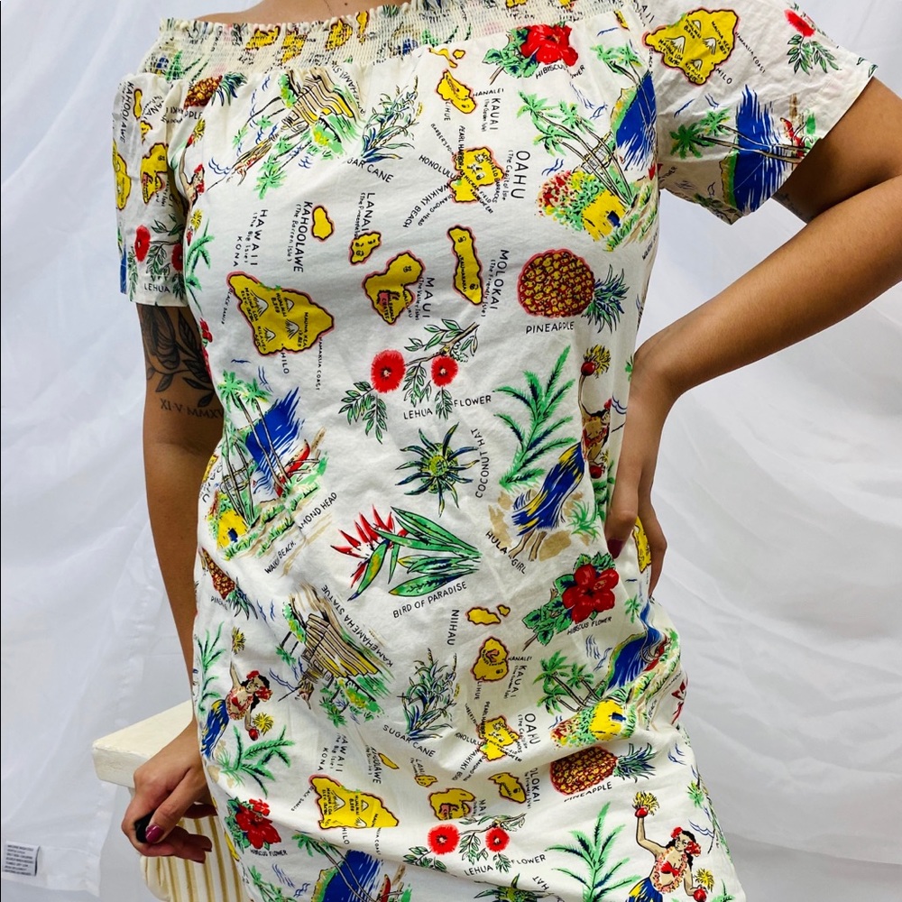 J. Crew tropical print dress